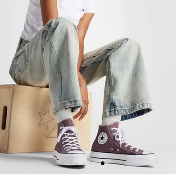 New Converse Chuck Taylor All Star Lift Platform Canvas Trail MixedNatural Ivory - Picture 5 of 14